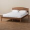 Baxton Studio Leanora Mid-Century Ash Walnut Finished Full Size Wood Platform Bed 159-9845 - alternate 7